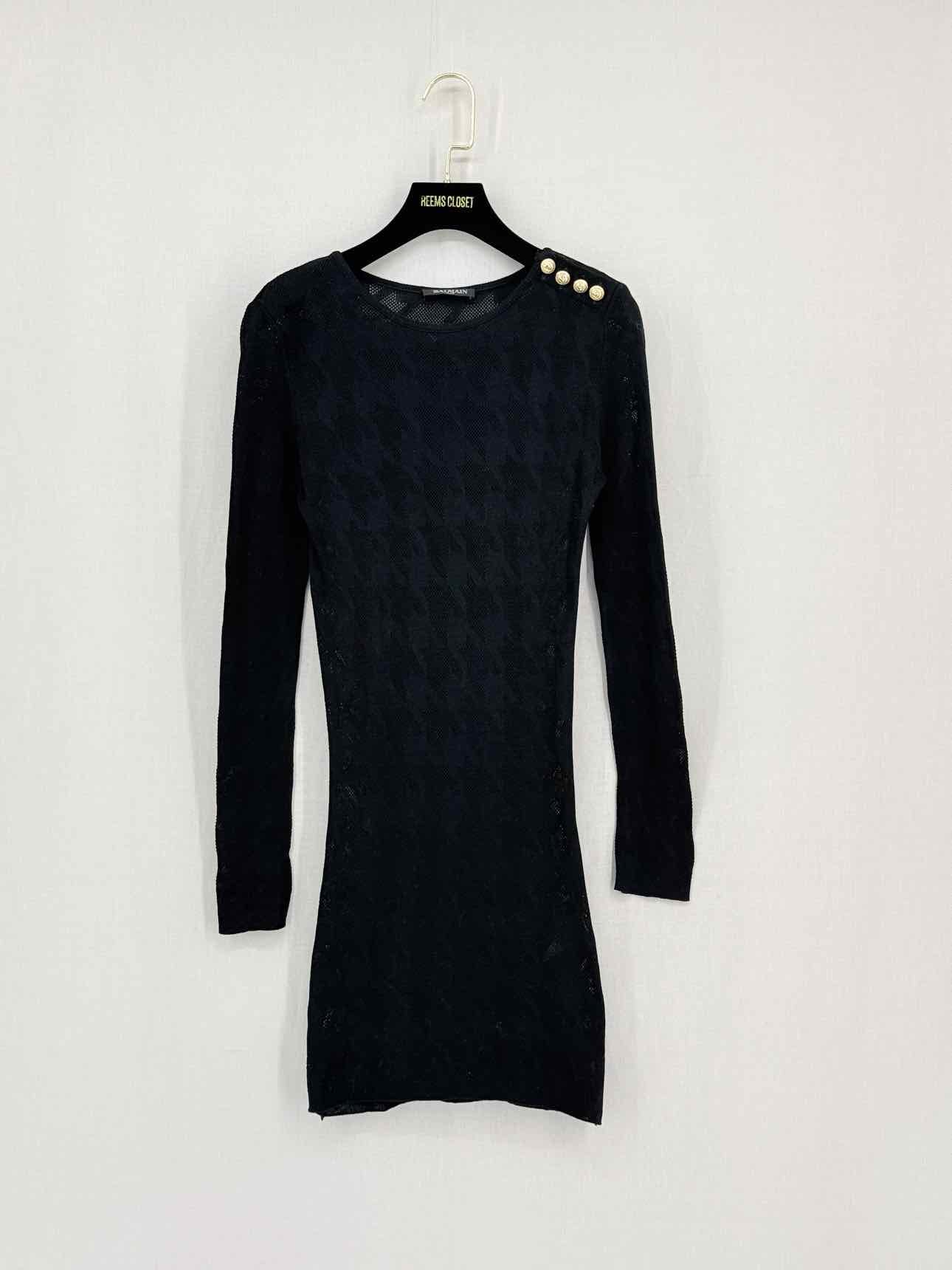 BALMAIN Black Size US 2 Short Dress
