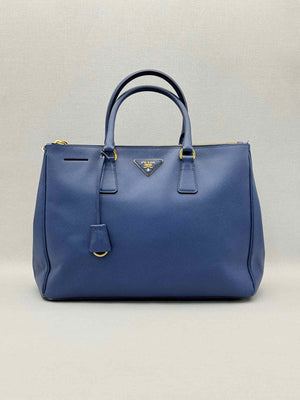 PRADA Galleria Blue Tote Bag