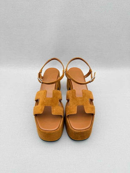 HERMES Jam 30 Natural Size EU 37 Wedges