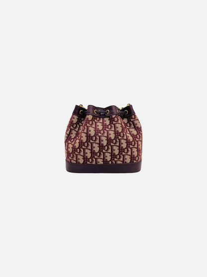 DIOR Bucket Bag Burgundy Oblique Bucket Bag