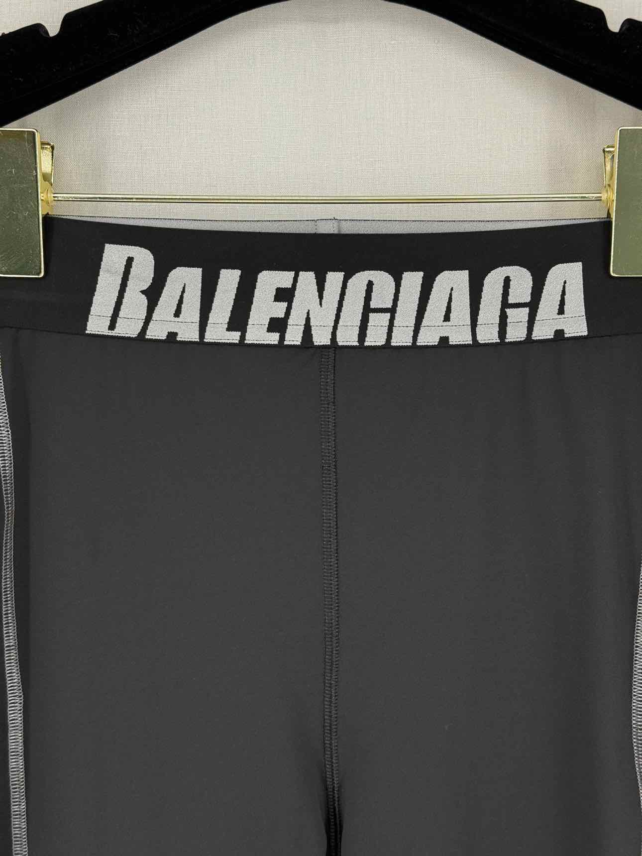 BALENCIAGA Black Logo Print Size Small Outfit Set