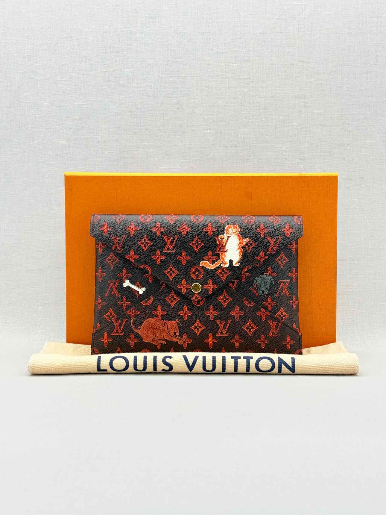 LOUIS VUITTON Black Multicolor Monogram Clutch