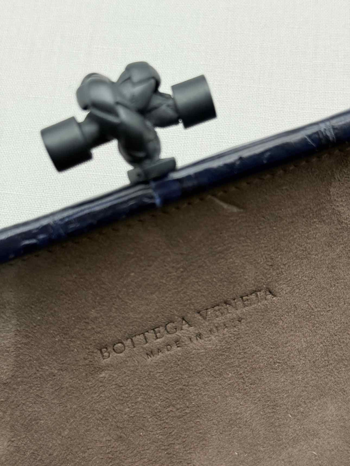 BOTTEGA VENETA Knot Royal Blue Clutch