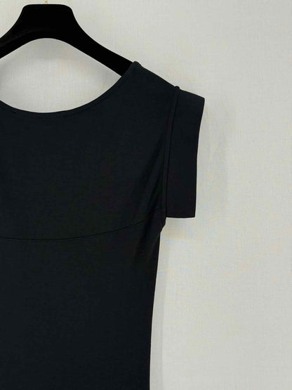 KARL LAGERFELD Black Size Medium Knee Length Dress