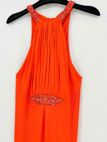 ROBERTO CAVALLI Red Orange Size US 8 Long Dress