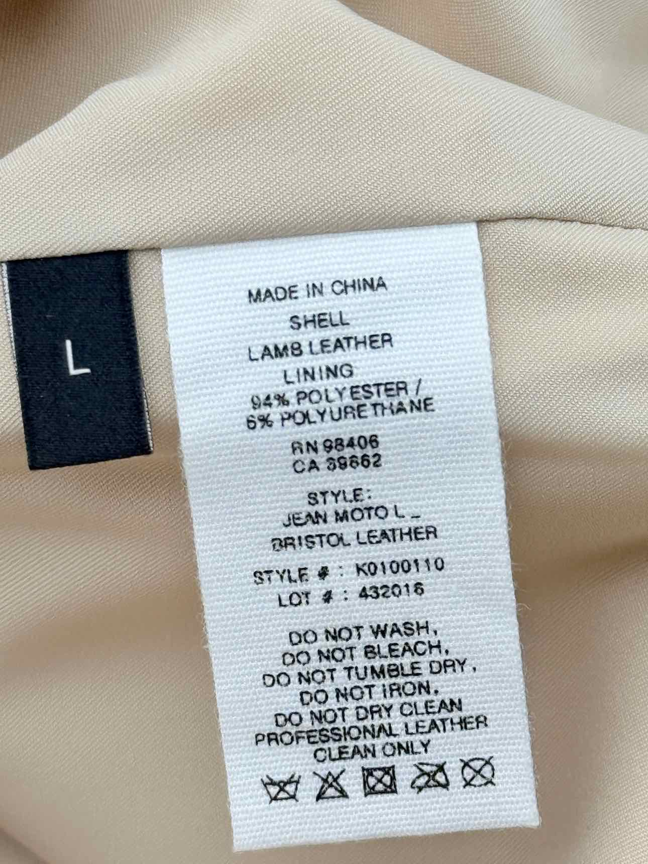 THEORY Moto Beige Size Large Jacket