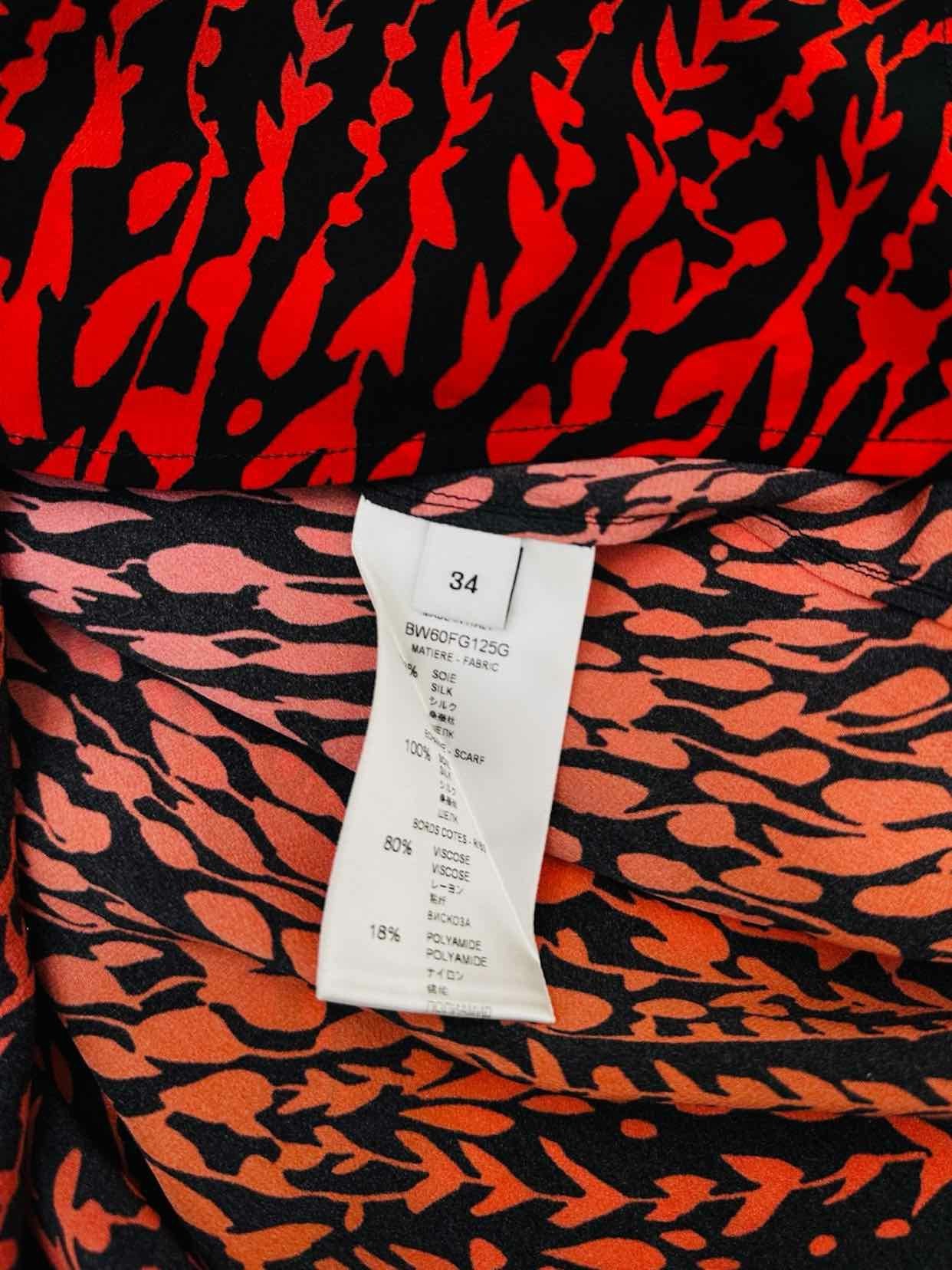 GIVENCHY Oversized Black & Red Size US 2 Blouse