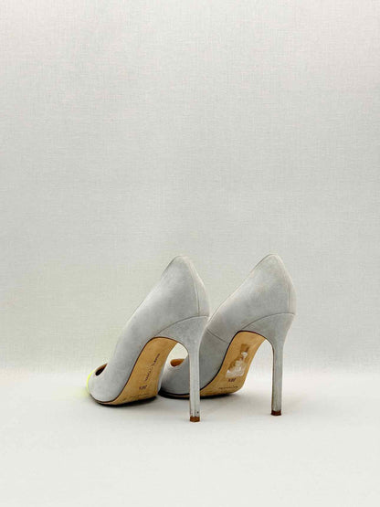 MANOLO BLAHNIK Bipunta Grey & Yellow Size EU 38.5 Pumps