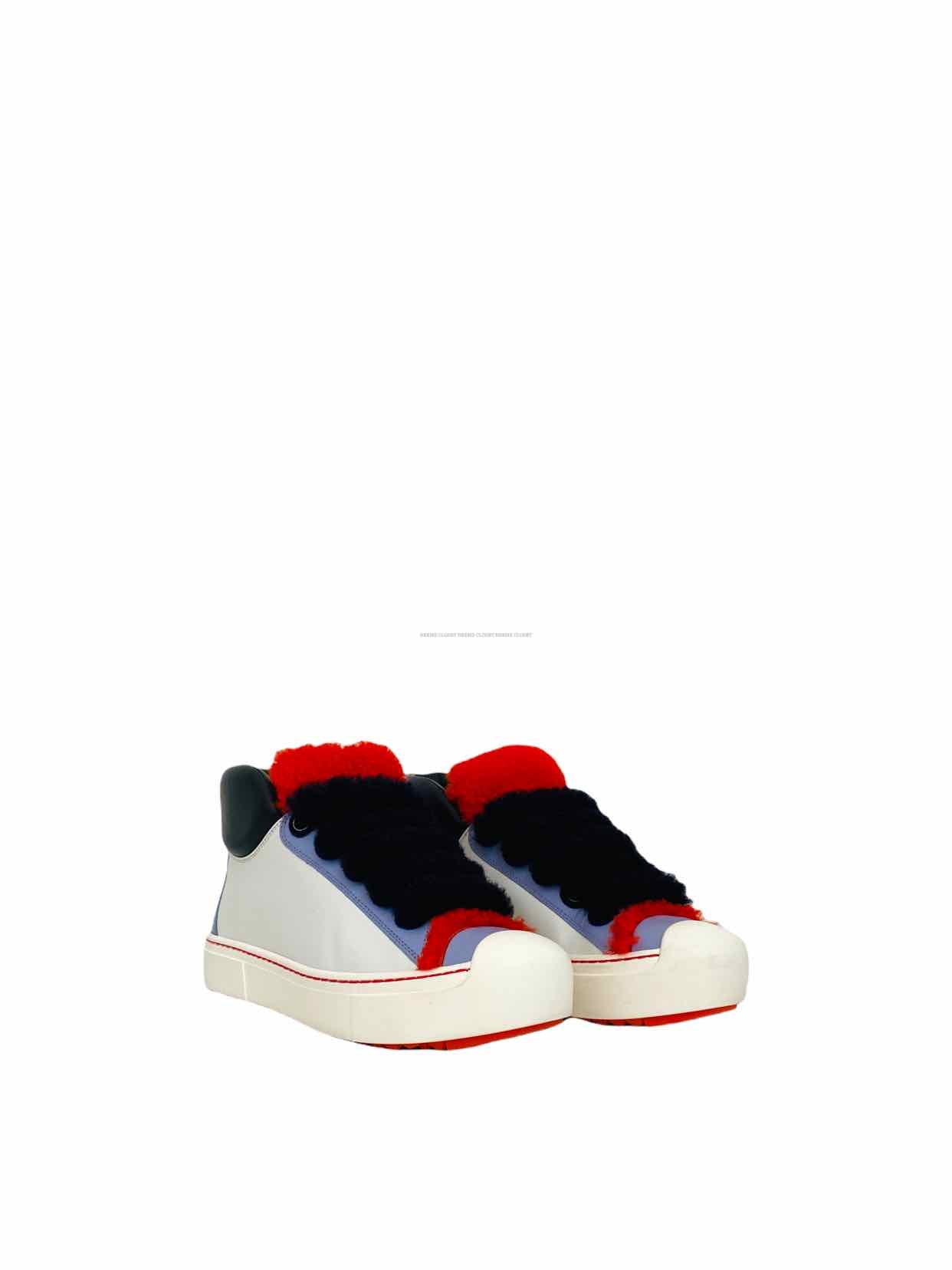 FENDI High Top White Multicolor Sneakers