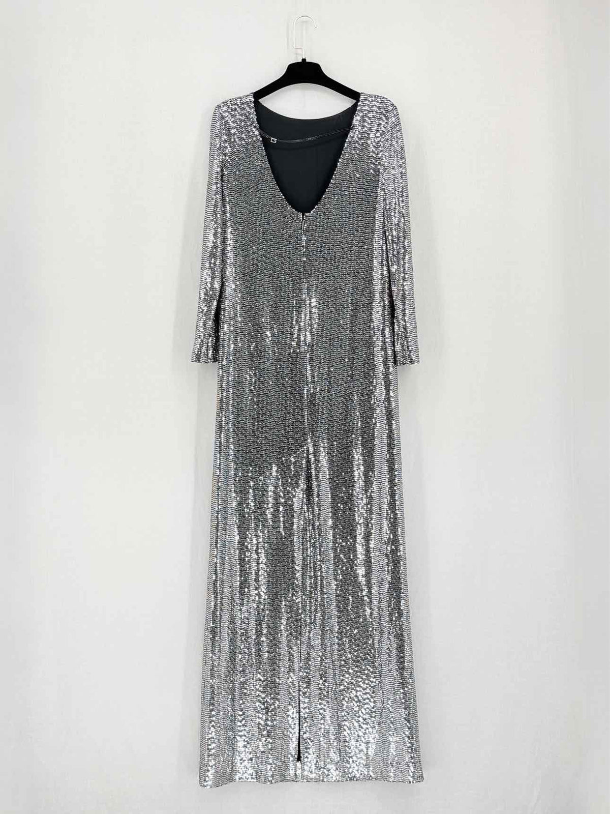 GUCCI Silver & Black Size XSmall Long Dress
