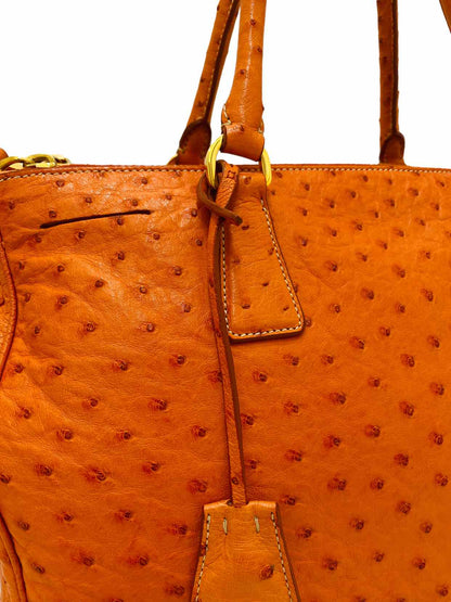 PRADA Double Zip Orange Top Handle