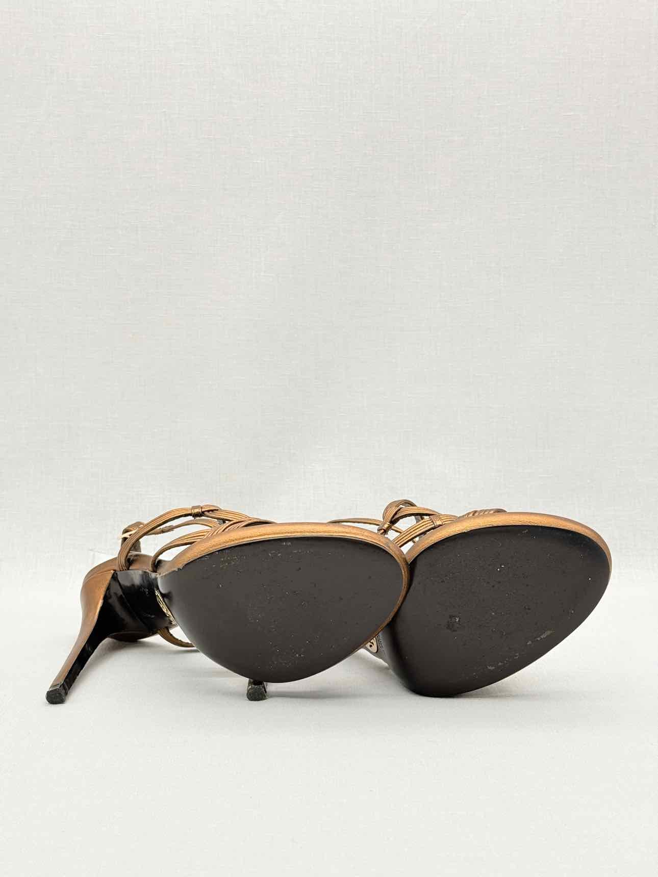 ROBERTO CAVALLI Bronze Size EU 40 Heeled Sandals