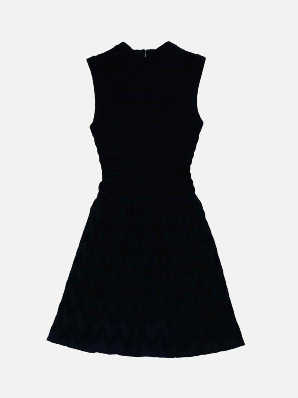 ALAIA Knitted Black Size US 0 Knee Length Dress