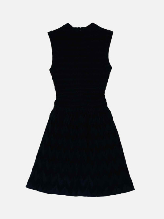 ALAIA Knitted Black Knee Length Dress