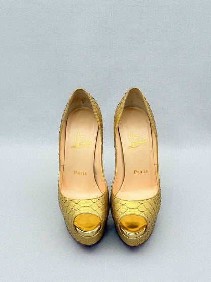 CHRISTIAN LOUBOUTIN Lady Peep Python Size EU 35.5 Pumps