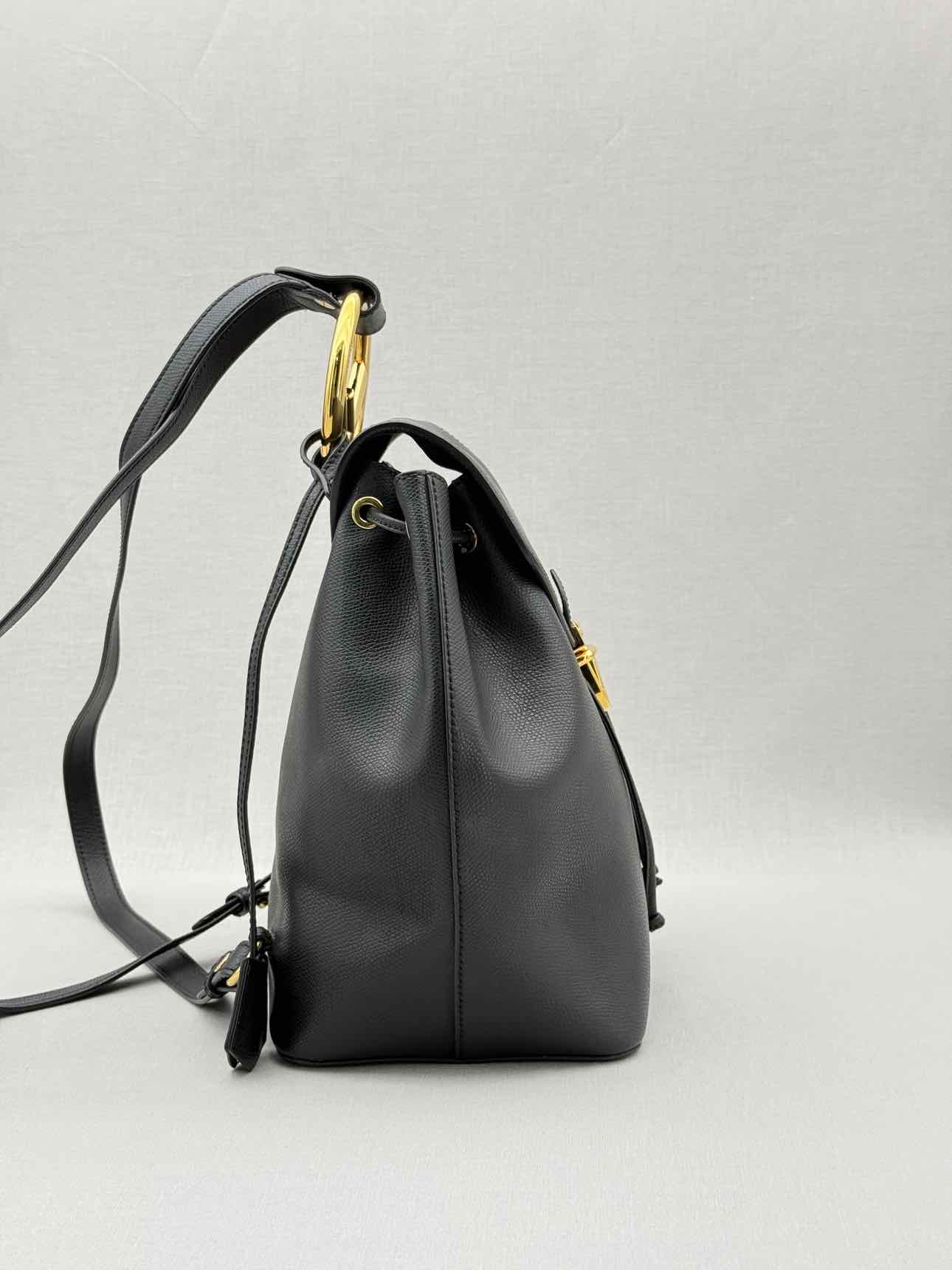 FENDI Black Drawstring Backpack
