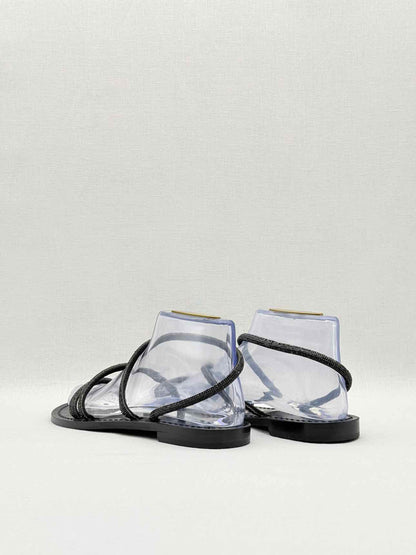 AMALIA Black Embellished Size EU 39 Sandals