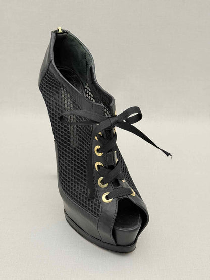 GIANMARCO LORENZI Lace Up Black Size EU 37 Pumps