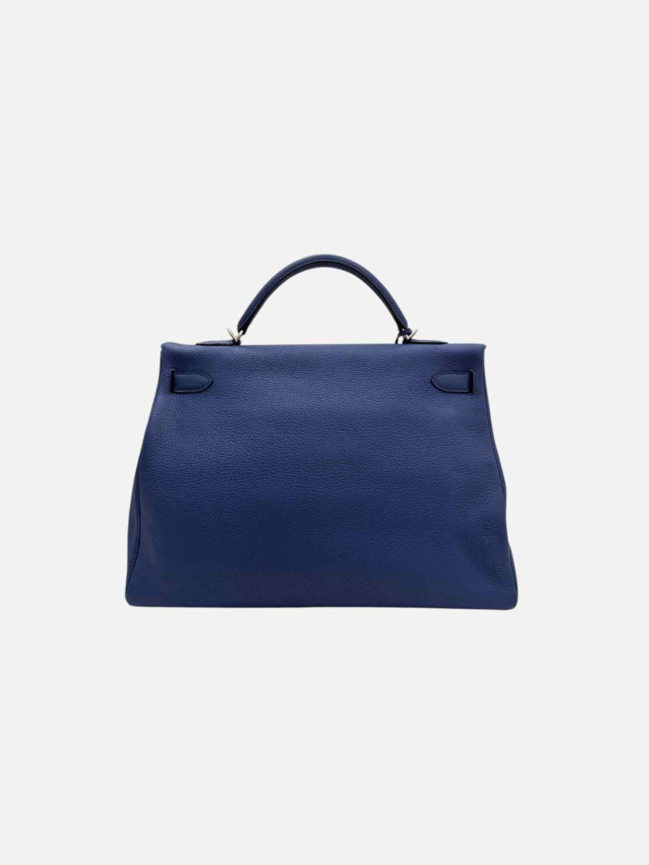 HERMES Kelly Bleu Brighton Versco Evercolor Top Handle