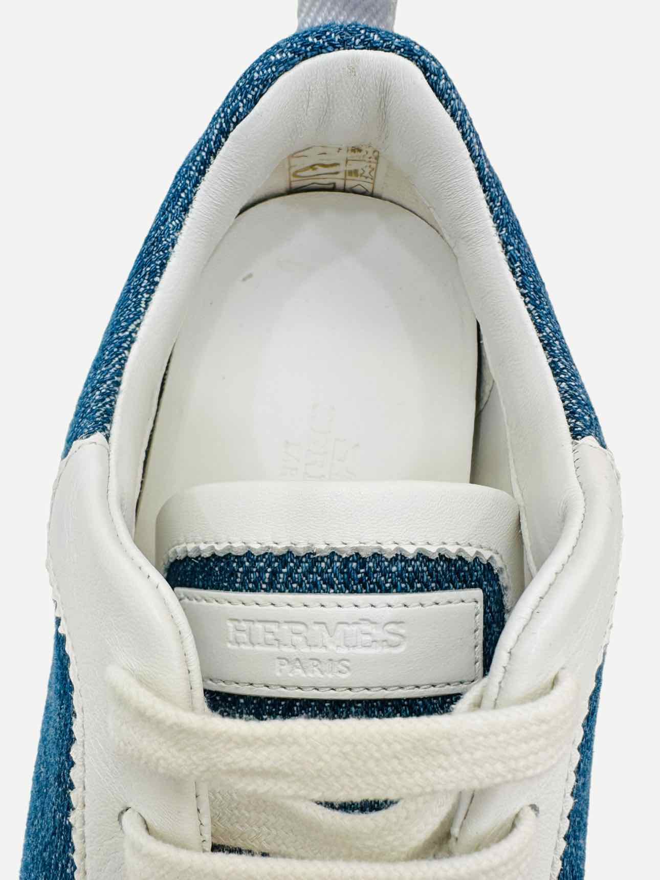 HERMES Bleu Clair & Blanc Size EU 37.5 Sneakers