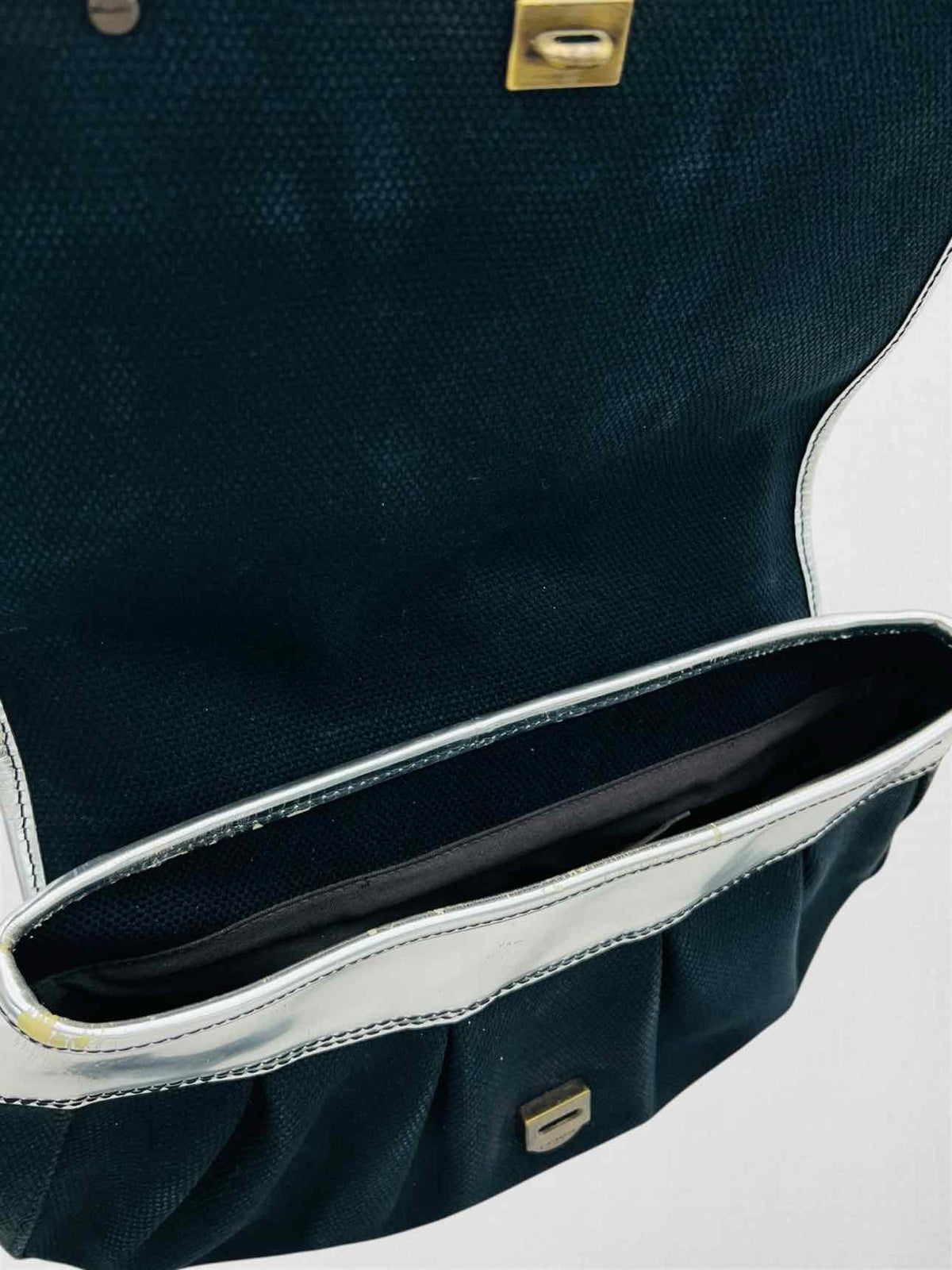 FENDI B Black & Silver Shoulder Bag