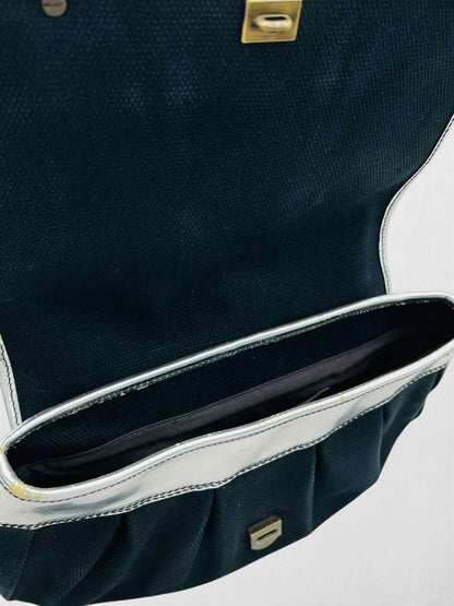 FENDI B Black & Silver Shoulder Bag