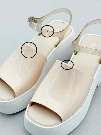 MELISSA Beige & White Size EU 39 Heeled Sandals