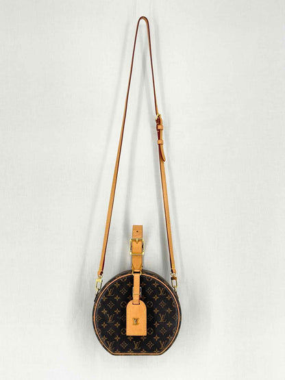 LOUIS VUITTON Petite Boite Chapeau Brown Top Handle