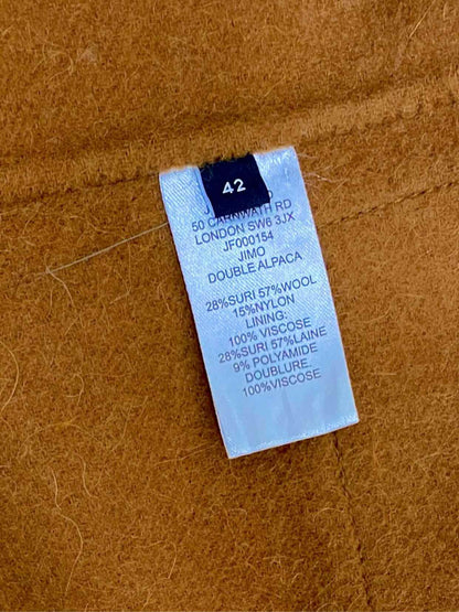 JOSEPH Single-breasted Tan Size US 10 Coat