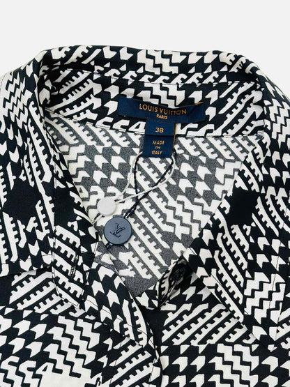 LOUIS VUITTON Basic Black & White Houndstooth Shirt