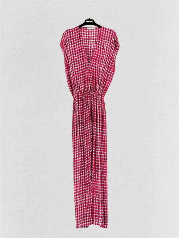 TORY BURCH Magenta & White Size XSmall/Small Long Dress