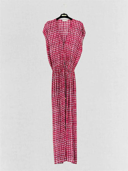 TORY BURCH Magenta & White Size XSmall/Small Long Dress