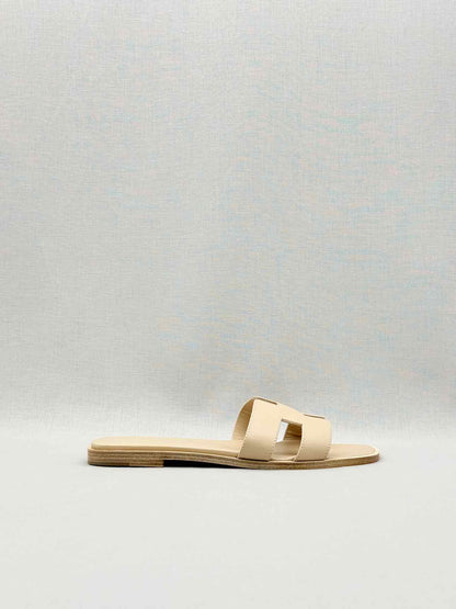 HERMES ORAN Beige Mastic Size EU 38 Sandals