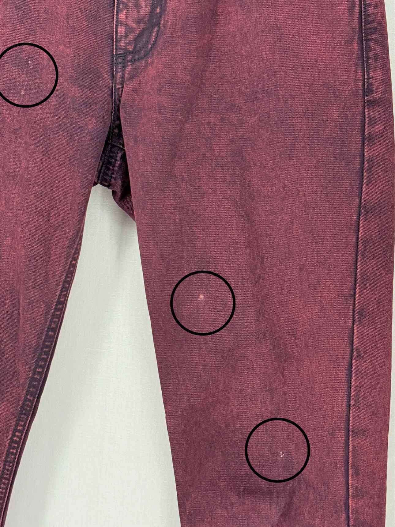 CHANEL Burgundy & Black Washed Size 25 Jeans