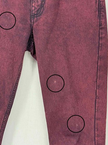 CHANEL Burgundy & Black Washed Size 25 Jeans