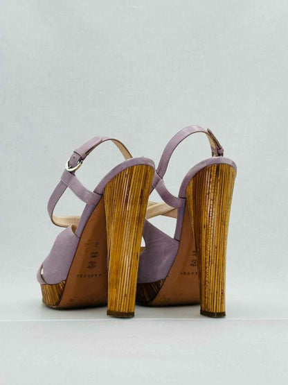 CASADEI Slingback Purple Size EU 38 Heeled Sandals