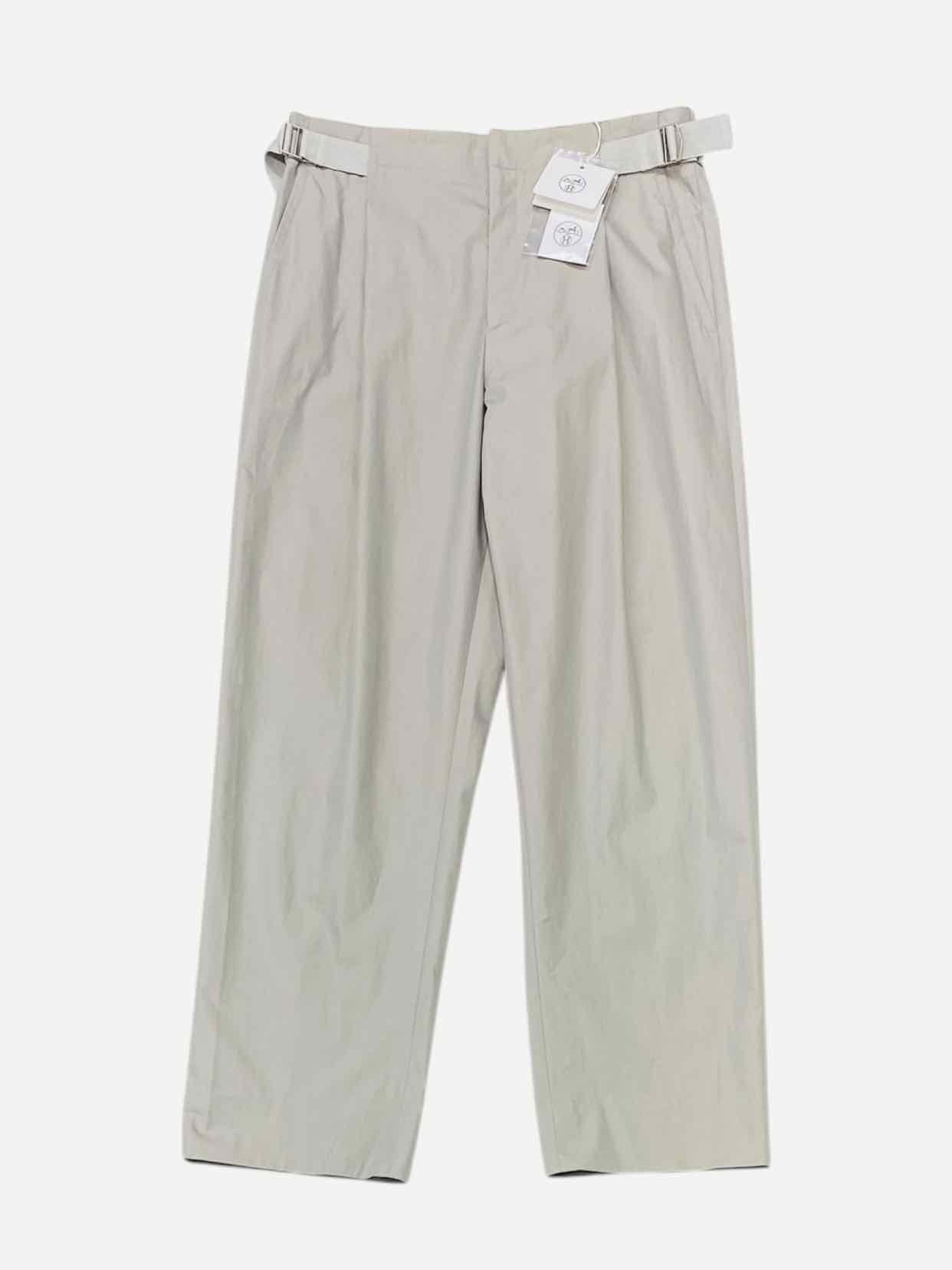 HERMES Belted Beige Pants