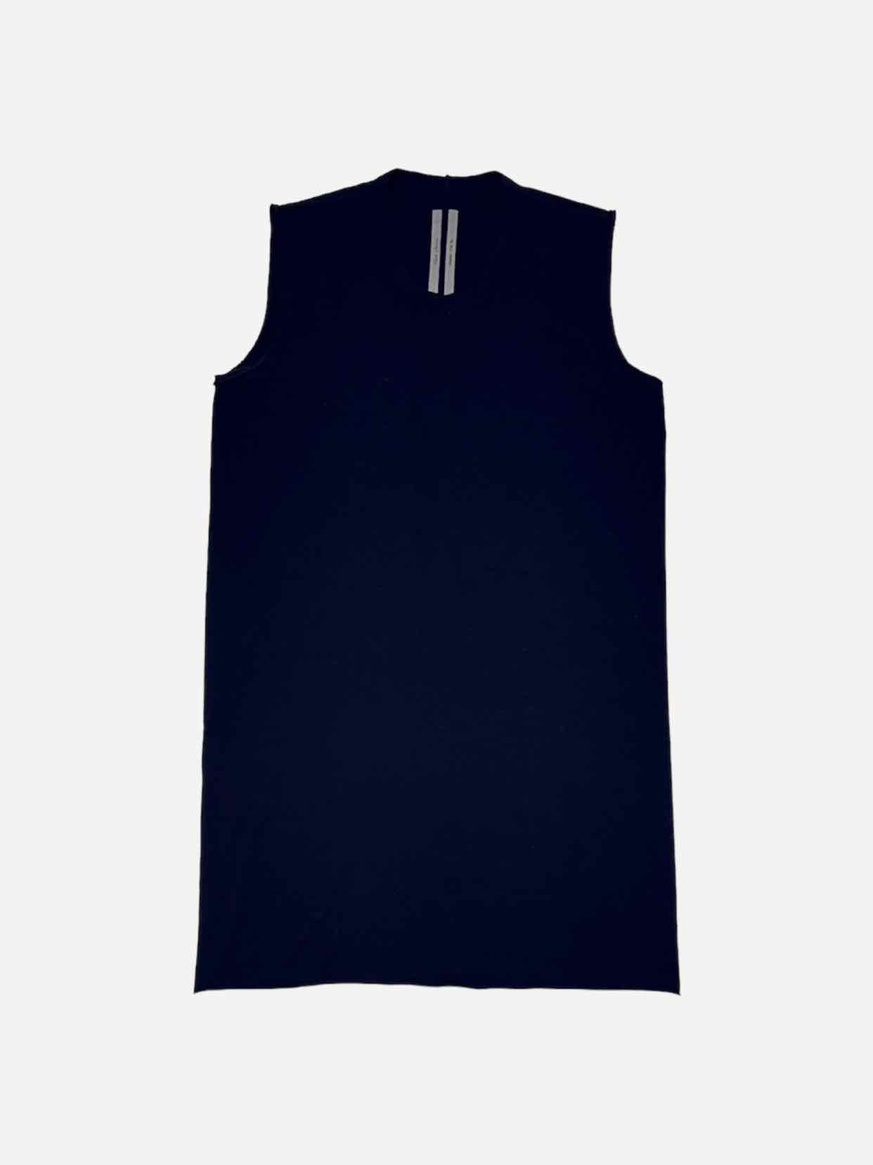 RICK OWENS Sleeveless Blue T-Shirt Dress