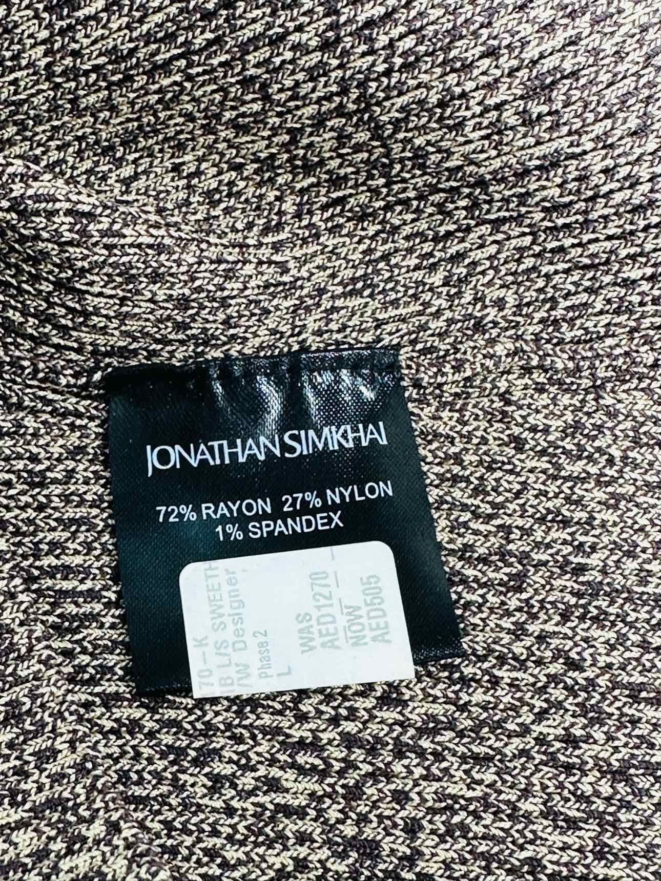 JONATHAN SIMKHAI Cutout Brown Size Large Outfit Set