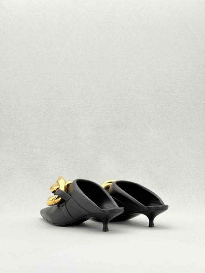 JW ANDERSON Chain Kitten Black Size EU 38 Mules