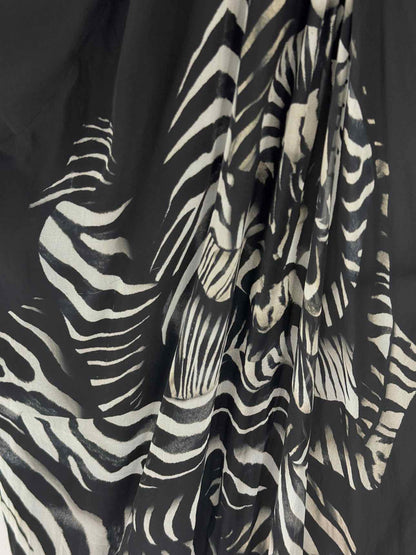 ROBERTO CAVALLI Black & White Size US 4 Long Dress