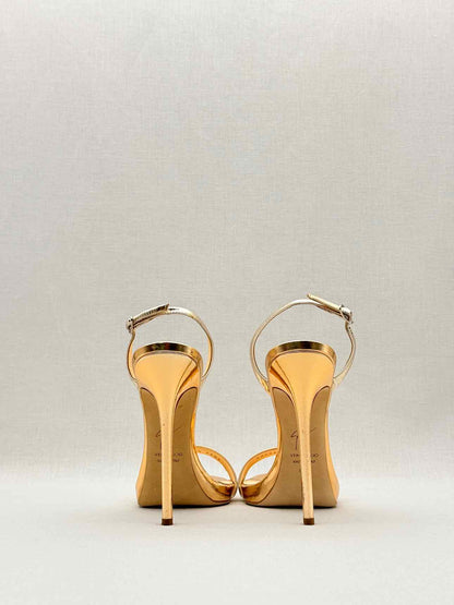 GUISEPPE ZANOTTI Gold Size EU 38.5 Heeled Sandals