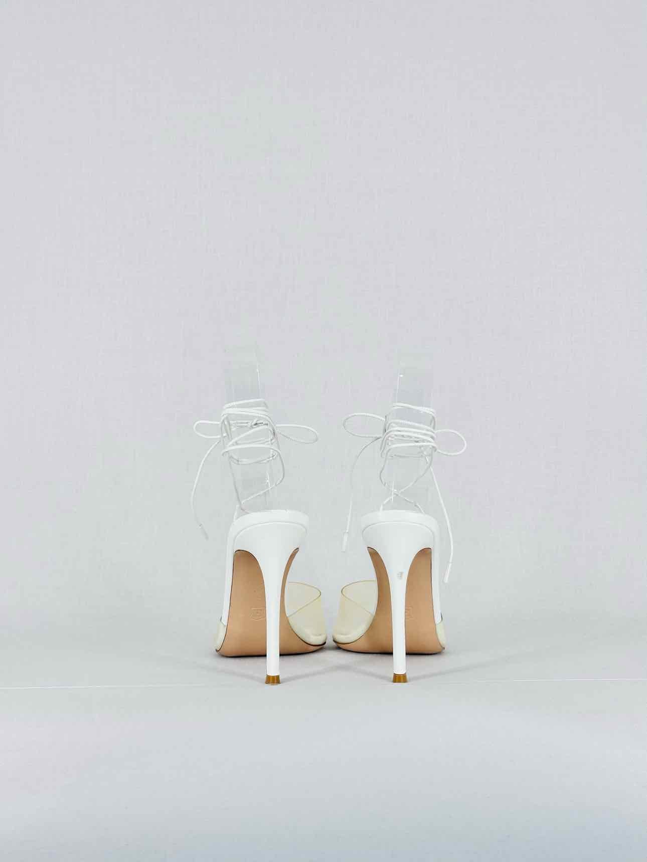 GIANVITO ROSSI Spice White Size EU 36.5 Heeled Sandals