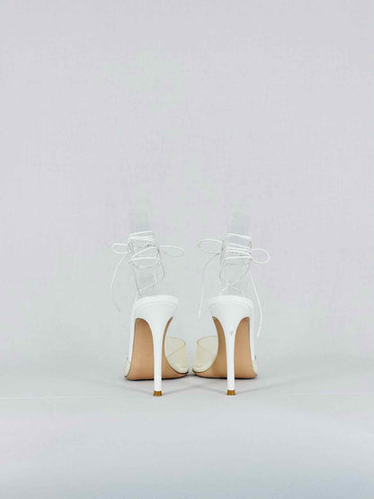 GIANVITO ROSSI Spice White Size EU 36.5 Heeled Sandals