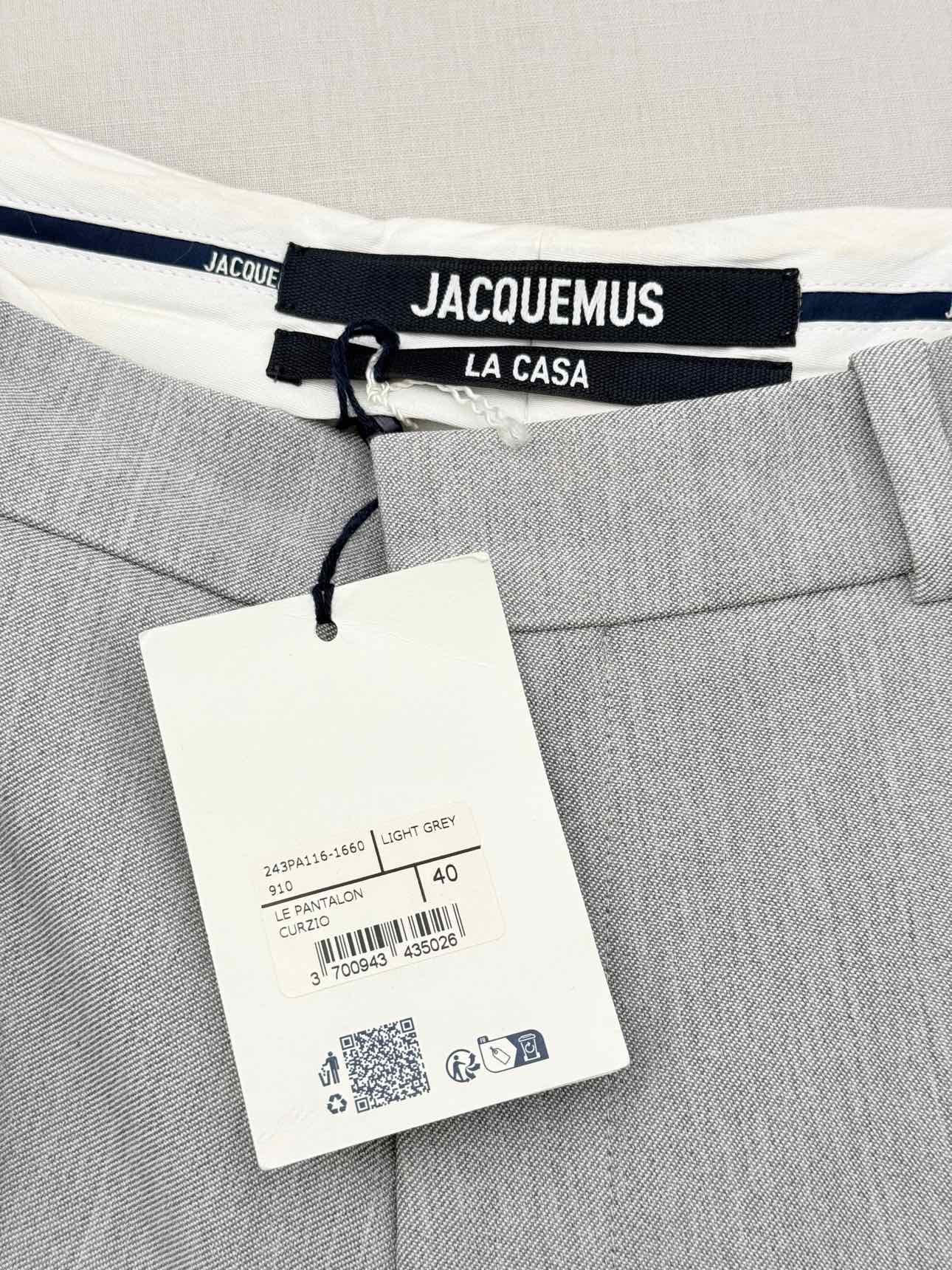 JACQUEMUS Curzio Light Grey Size US 8 Pants