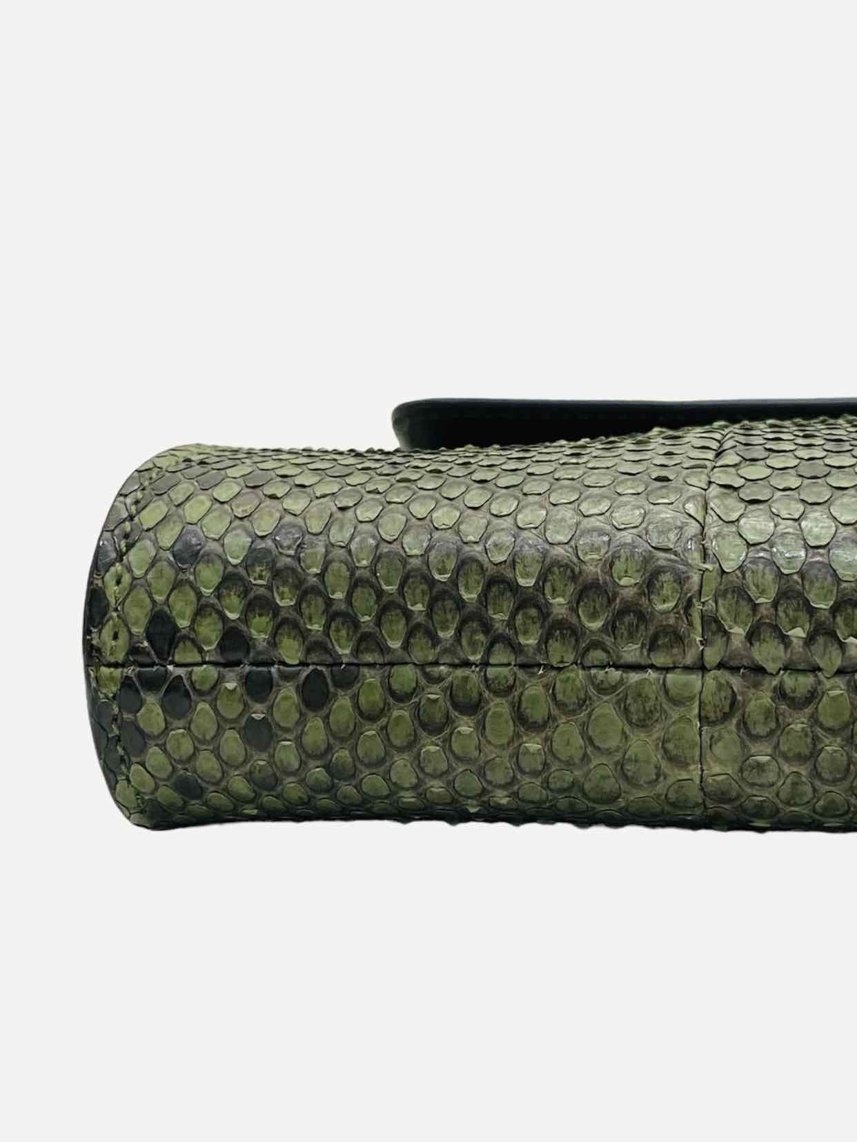 GUCCI Envelope Bronze & Green Clutch