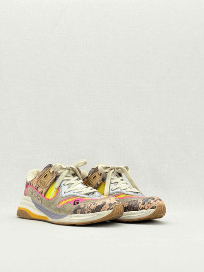GUCCI Beige Multicolor Size EU 35 Sneakers