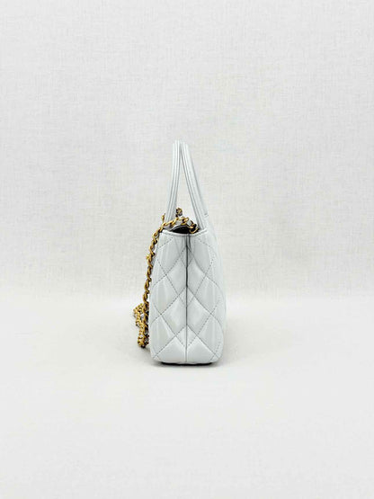 CHANEL Kelly Grey Quilted Top Handle