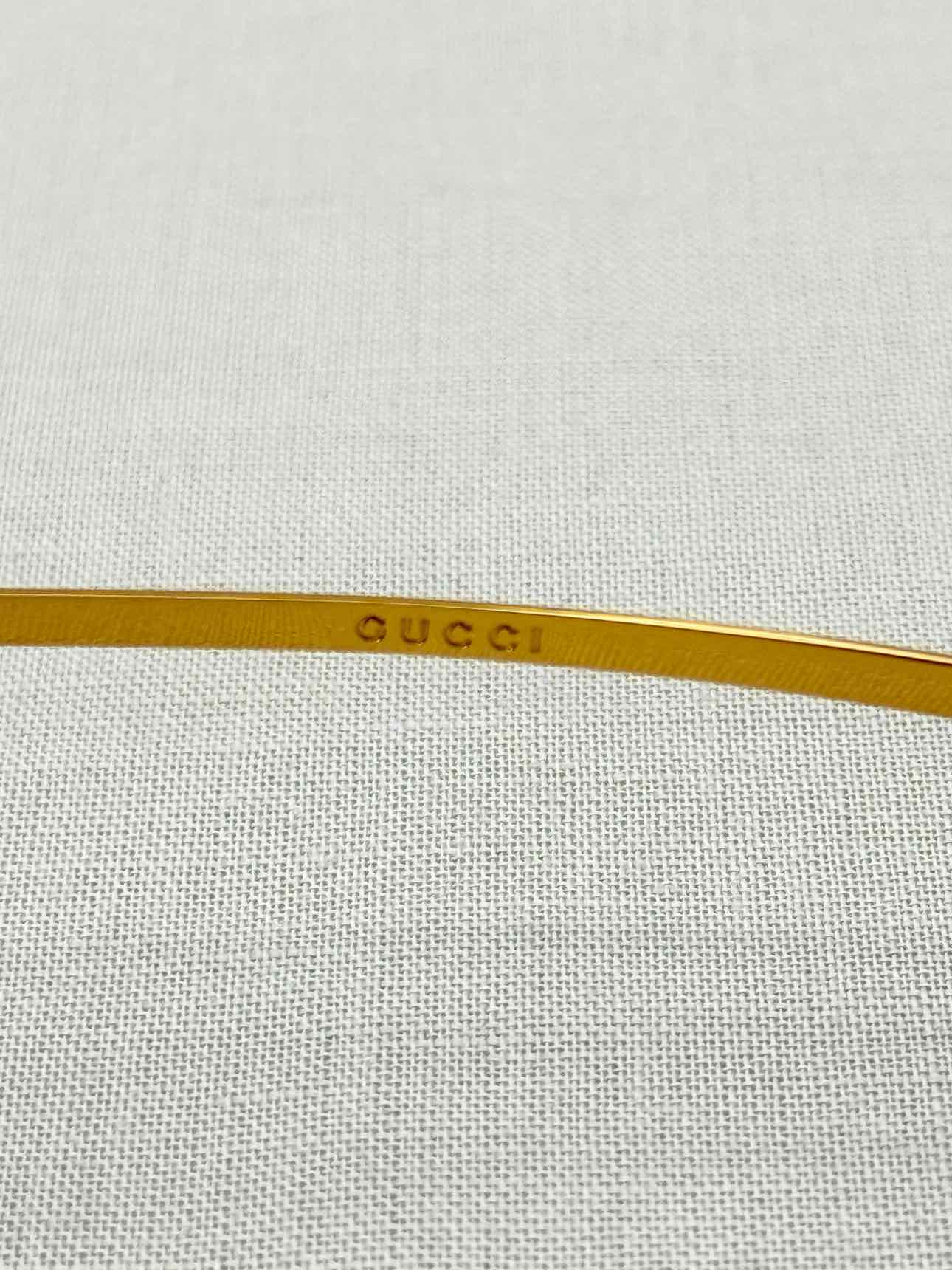 GUCCI Vintage Gold Tone Sunglasses