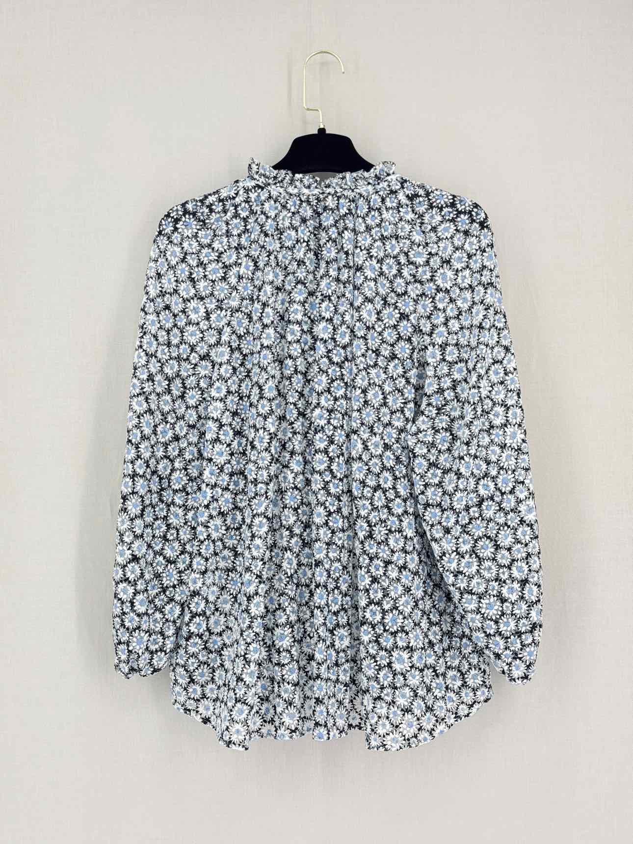 MAJE Blue Multicolor Daisy Print Size US 0 2 PC Top